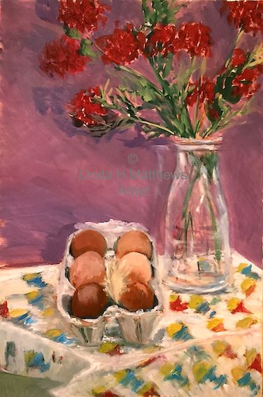 "Mixed Eggs" 60x40cm Oil on Canvas
